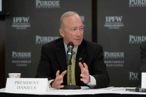 Purdue University President Mitch Daniels