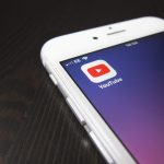 a smartphone with the youtube app