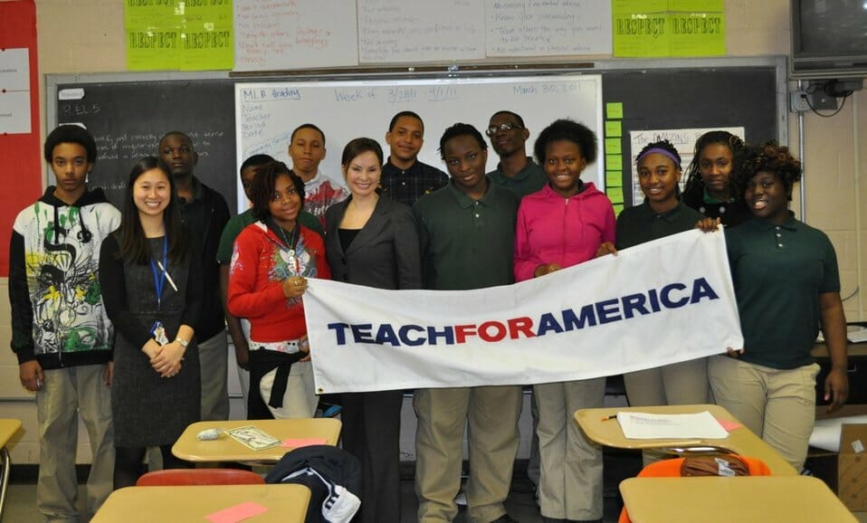 Former U.S. Treasurer Rosa Rios teaches a personal finance course at Springarn Senior High School in Washington, D.C. U.S. Department of the Treasury.