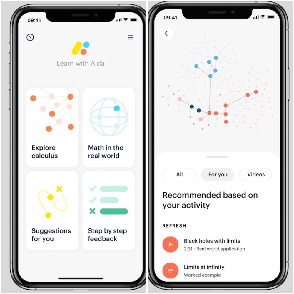 A view of Pearson's Aida personalized learning AI calculus aid