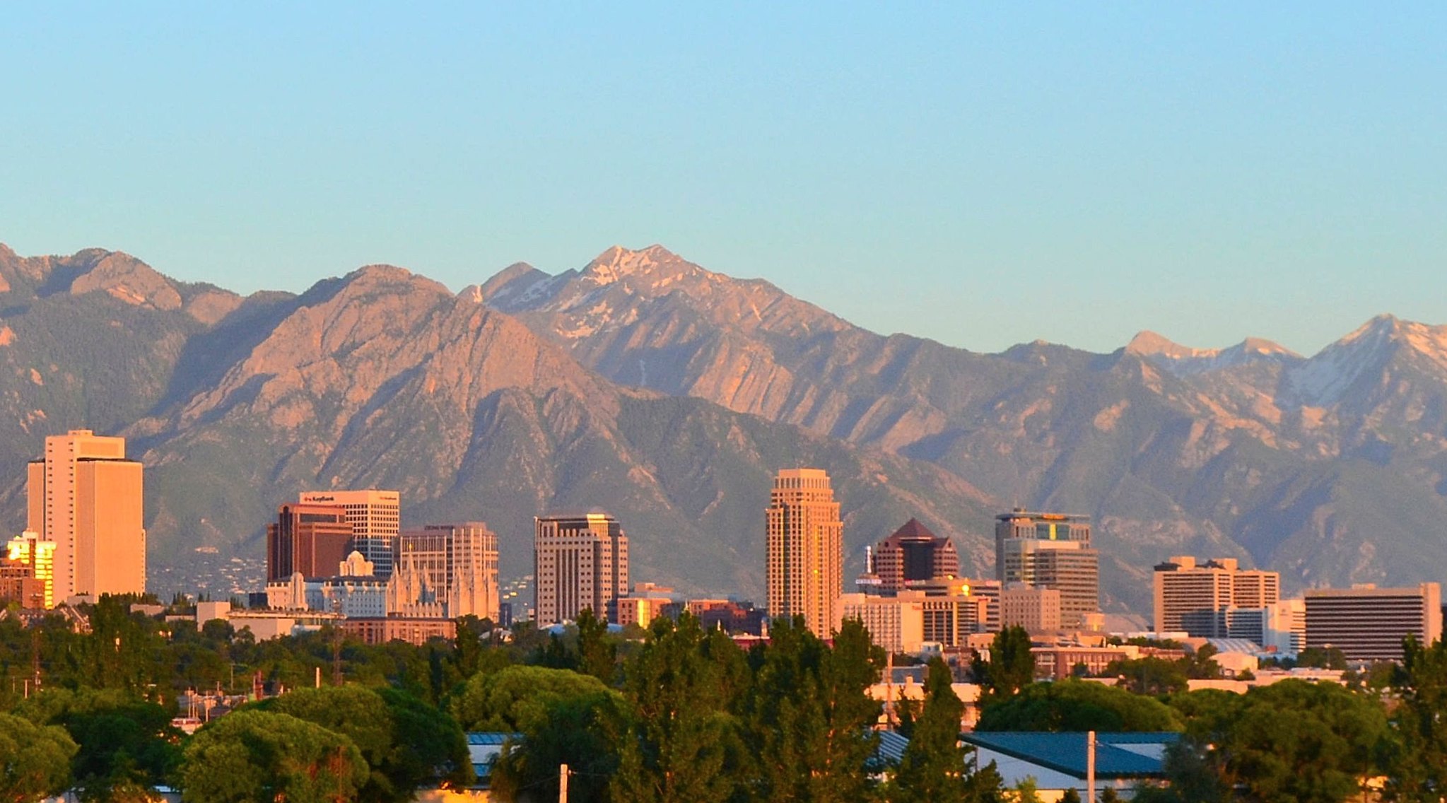 The Salt Lake City skyline, where Instructure is based.