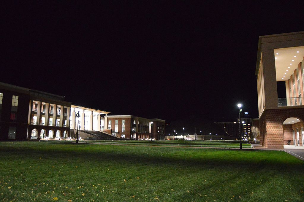 Liberty University campus at night