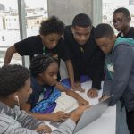 Ian runs an hour of code event at Google's office in Chicago