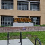 John Burroughs High School in Burbank California posts a closed sign on their digital marquee.